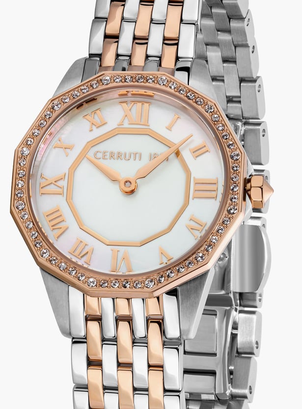 CERRUTI 1881 Women Embellished Analog Watch with Metal Strap - CECIWLG0008205W