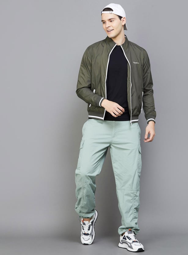 Buy PEPE JEANS Men Solid Bomber Jacket from Pepe Jeans at