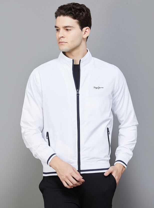 Buy PEPE JEANS Men Solid Bomber Jacket from Pepe Jeans at just INR 3799.0