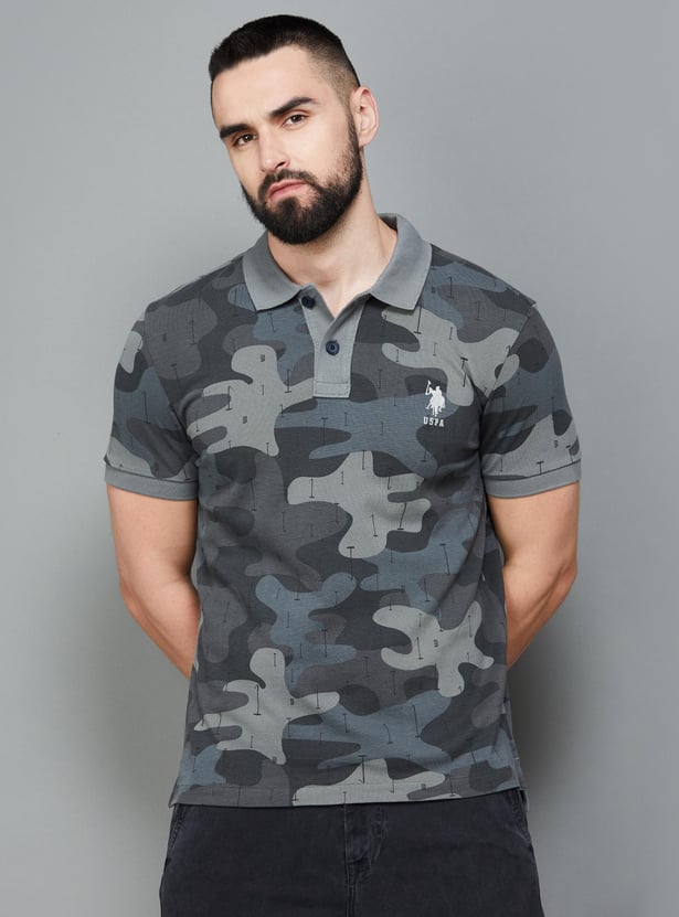 Buy POLO Men Printed Polo T-shirt from POLO ASSN