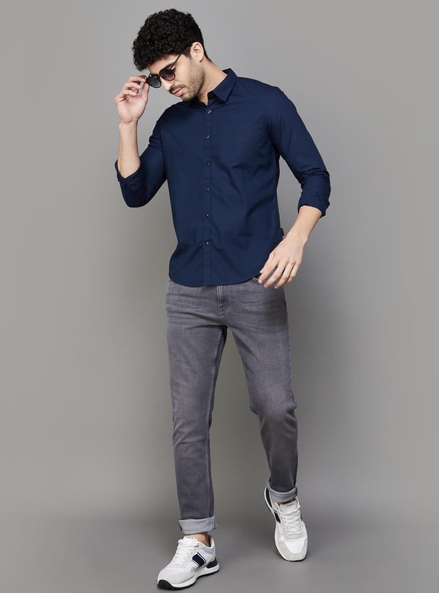 PEPE JEANS Men Solid Regular Fit Shirt