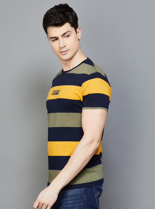 PEPE JEANS Men Striped Regular Fit T-shirt
