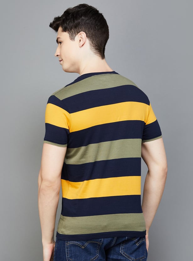 PEPE JEANS Men Striped Regular Fit T-shirt