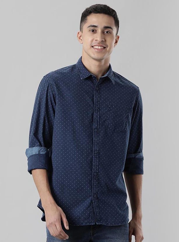 INDIAN TERRAIN Men Printed Slim Fit Casual Shirt