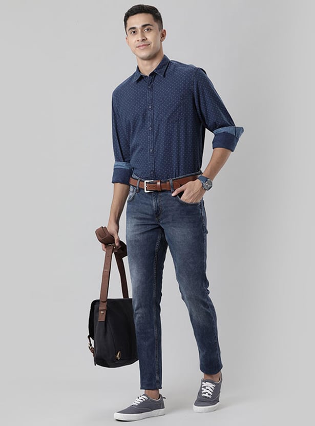 INDIAN TERRAIN Men Printed Slim Fit Casual Shirt