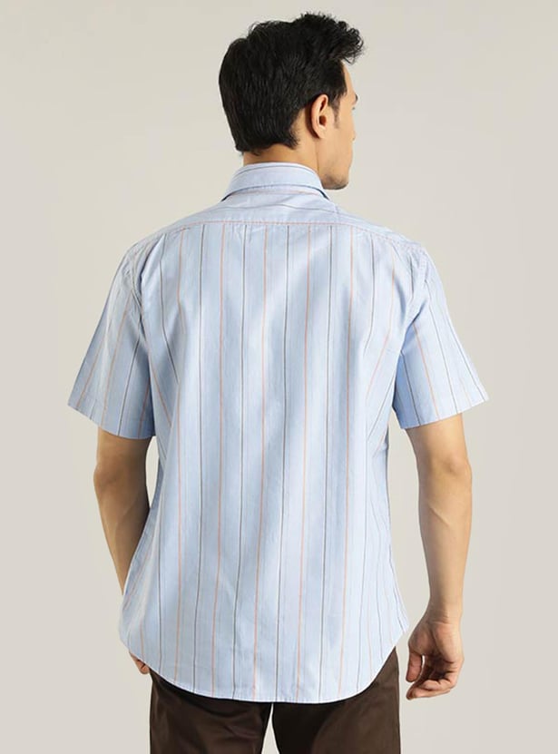 INDIAN TERRAIN Men Striped Slim Fit Casual Shirt