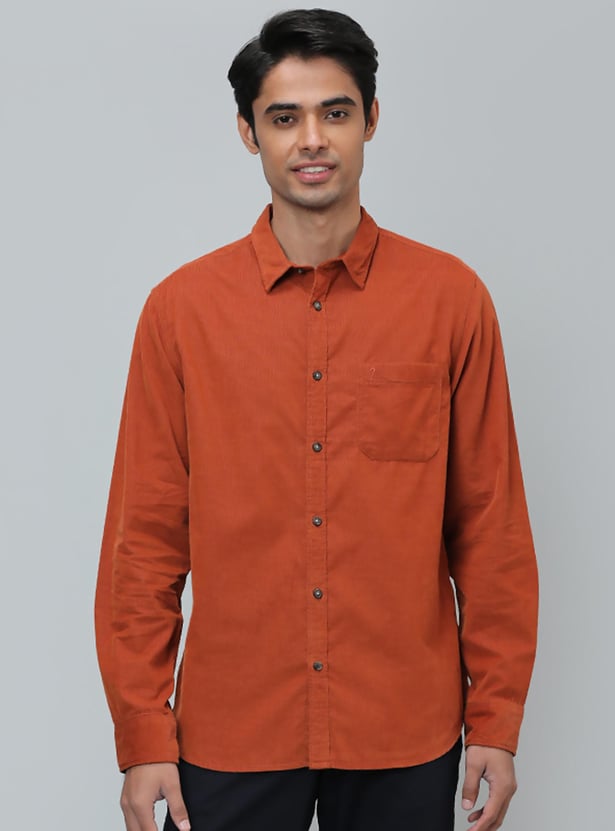 INDIAN TERRAIN Men Solid Slim Fit Casual Shirt