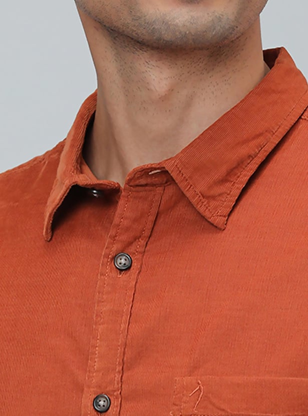 INDIAN TERRAIN Men Solid Slim Fit Casual Shirt