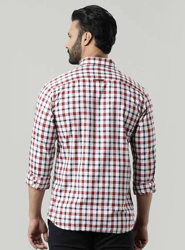 INDIAN TERRAIN Men Checked Slim Fit Casual Shirt