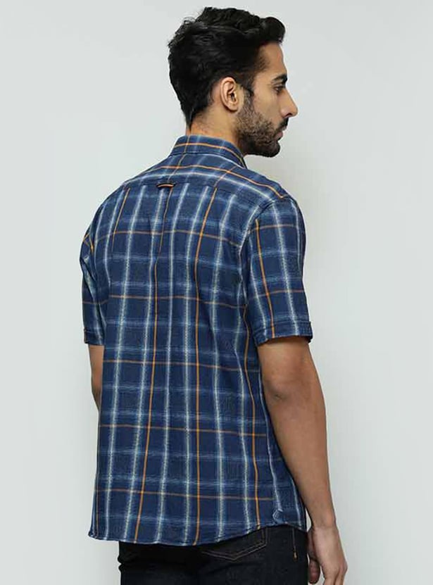 INDIAN TERRAIN Men Checked Slim Fit Casual Shirt