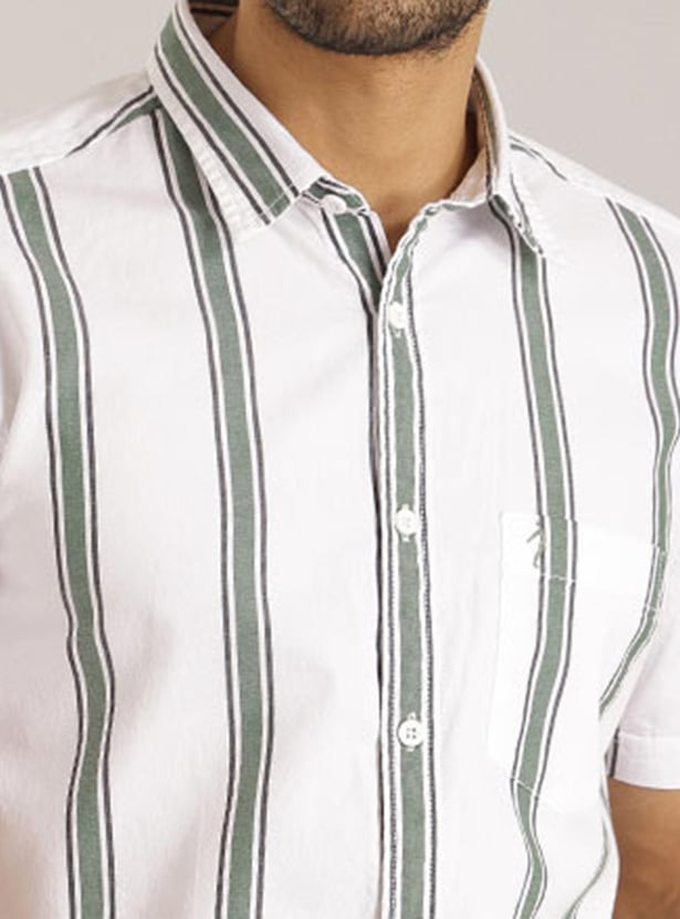 INDIAN TERRAIN Men Striped Super Slim Fit Casual Shirt