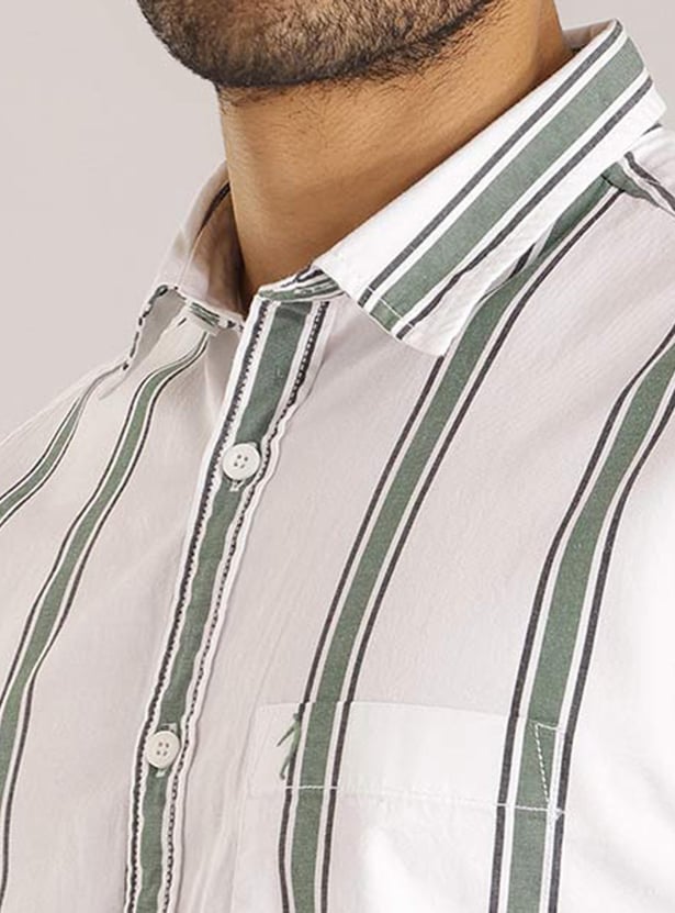 INDIAN TERRAIN Men Striped Super Slim Fit Casual Shirt