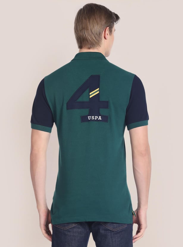 U.S. POLO ASSN. Men Colourblock Slim Fit Polo T-shirt