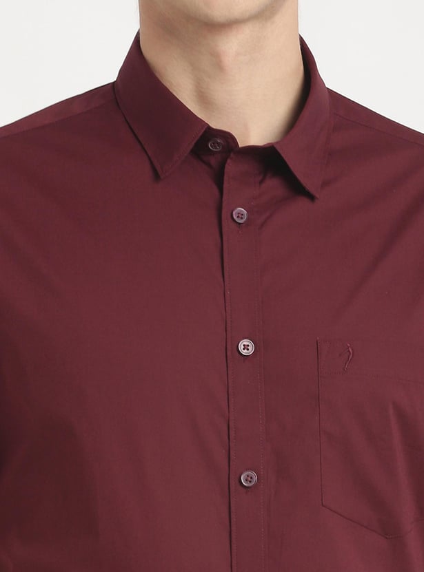 INDIAN TERRAIN Men Solid Slim Fit Casual Shirt