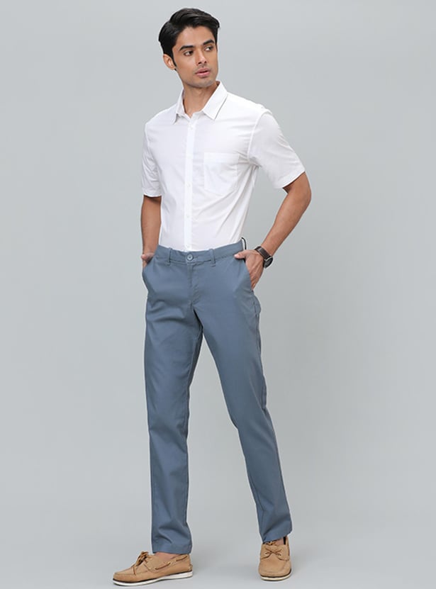 INDIAN TERRAIN Men Solid Slim Fit Casual Shirt