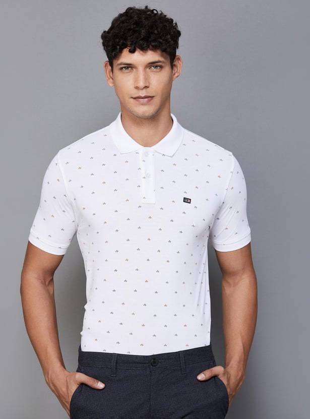 ARROW SPORT Men Printed Slim Fit Polo T-Shirt