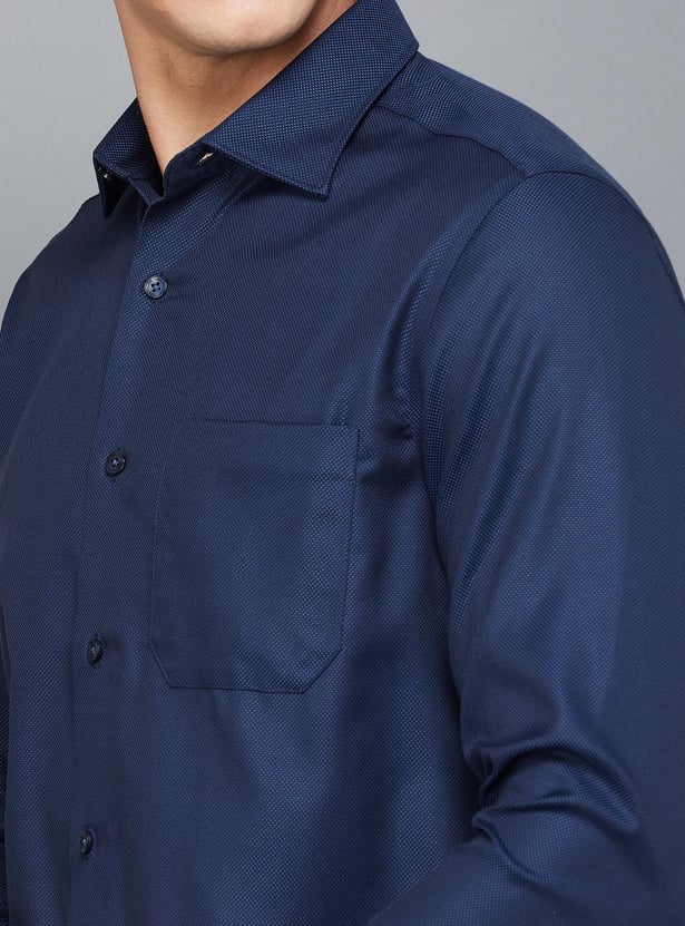 LOUIS PHILIPPE Men Textured Regular Fit Formal Shirt