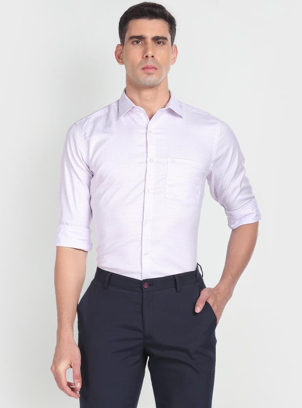 ARROW Men Checked Regular Fit Formal Shirt