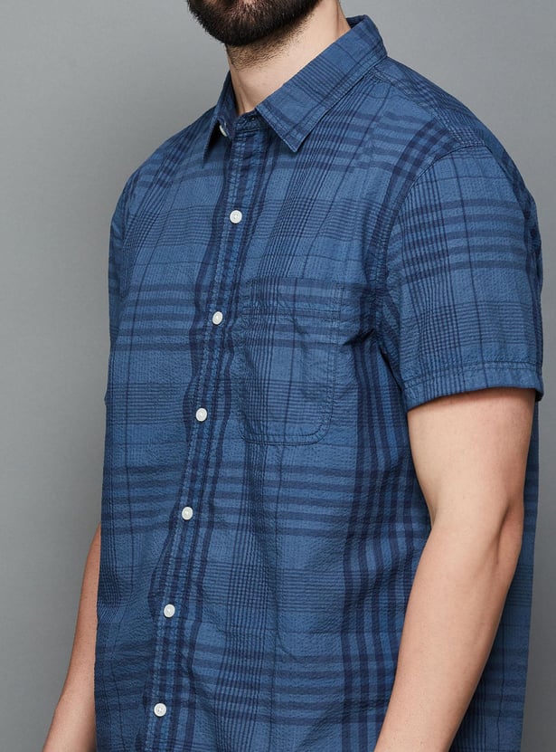 AMERICAN EAGLE Men Checked Regular Fit Casual Shirt