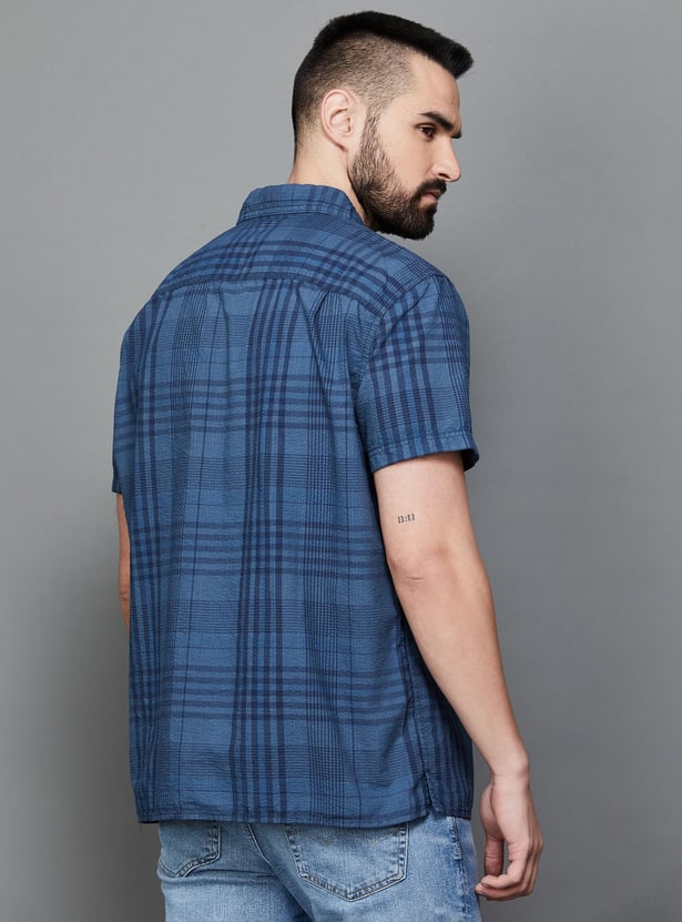 AMERICAN EAGLE Men Checked Regular Fit Casual Shirt