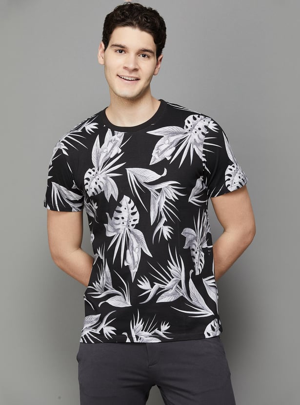 CELIO Men Printed Regular Fit T-shirt