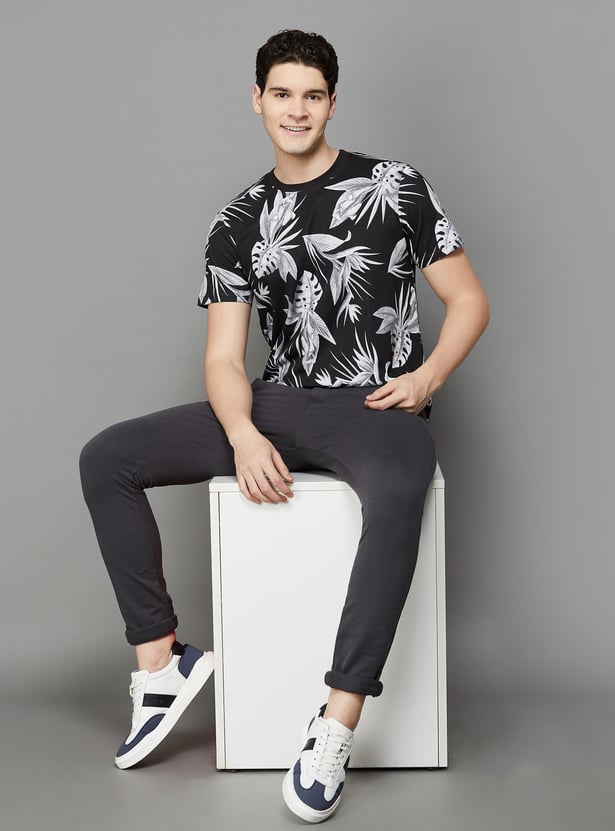 CELIO Men Printed Regular Fit T-shirt