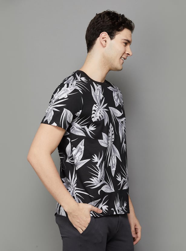 CELIO Men Printed Regular Fit T-shirt