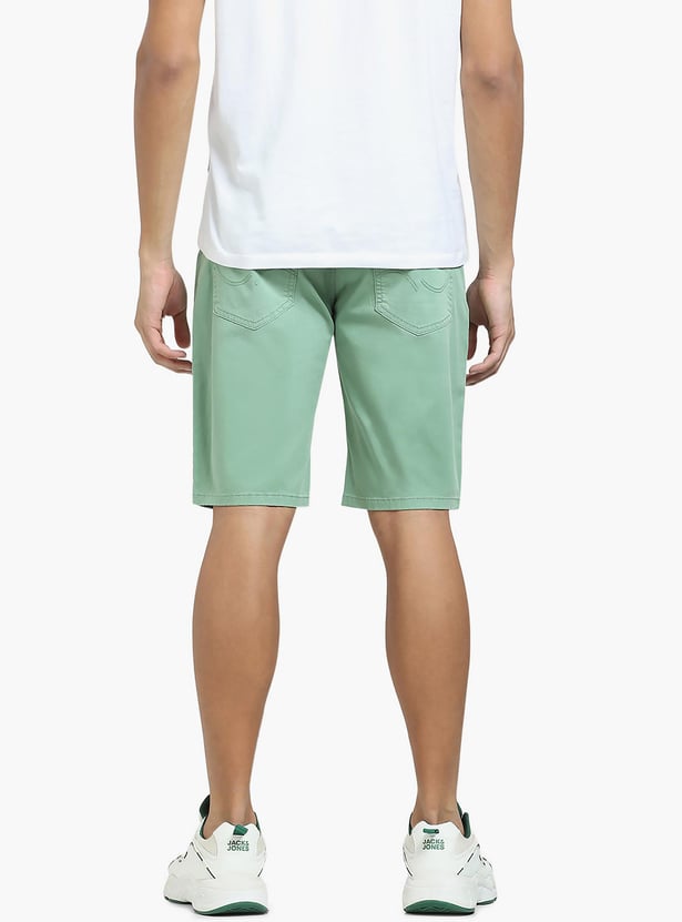 Buy JACK JONES Men Solid Denim Shorts from JACK JONES at just