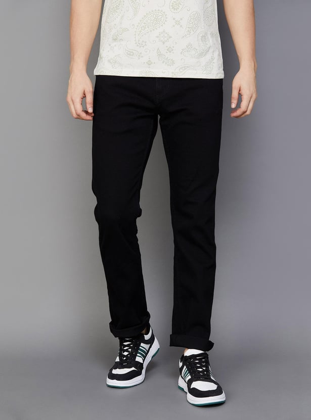 FLYING MACHINE Men Solid Regular Straight Jeans
