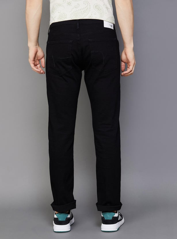 FLYING MACHINE Men Solid Regular Straight Jeans