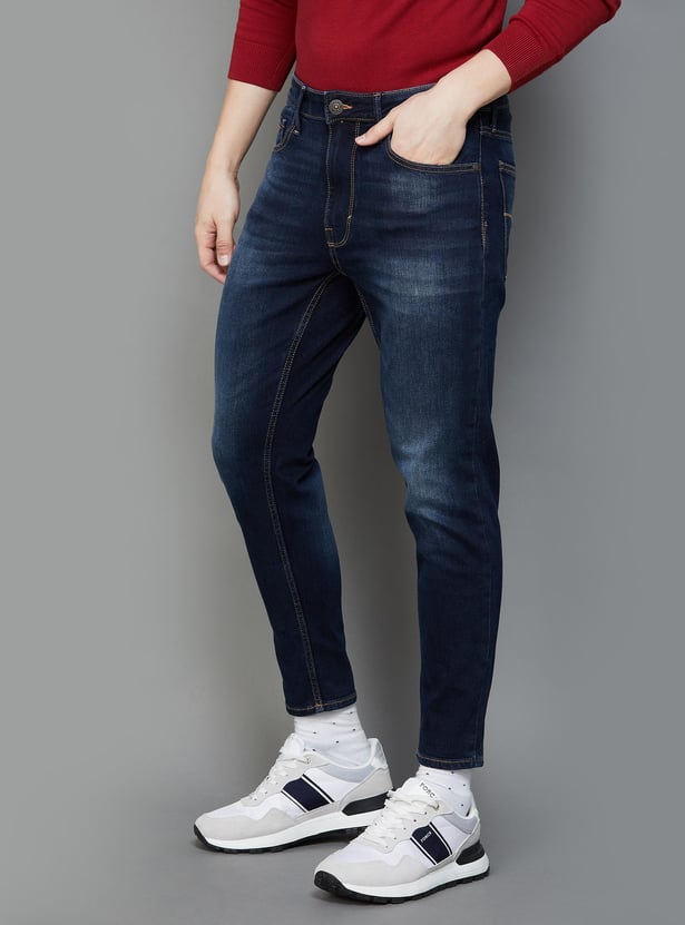 FLYING MACHINE Men Stonewashed Relaxed Tapered Fit Jeans