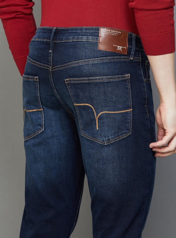 FLYING MACHINE Men Stonewashed Relaxed Tapered Fit Jeans
