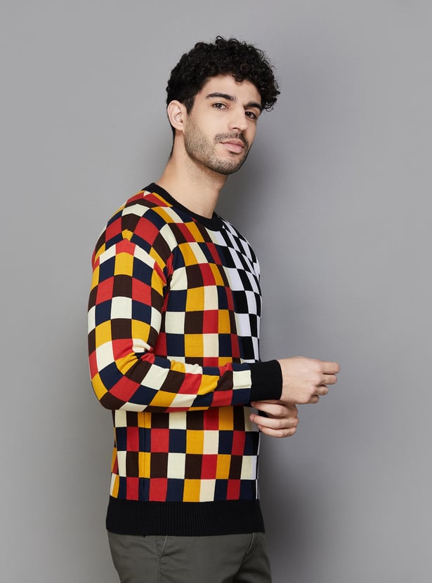 UNITED COLORS OF BENETTON Men Checked Sweater