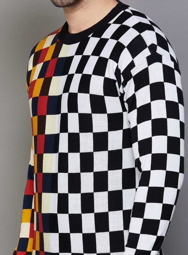 UNITED COLORS OF BENETTON Men Checked Sweater