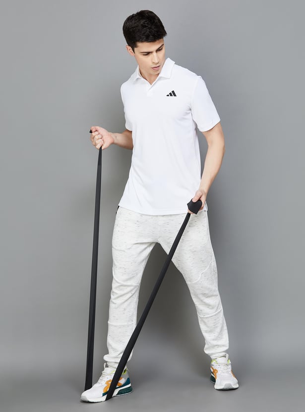 ADIDAS Men Solid Polo T-shirt