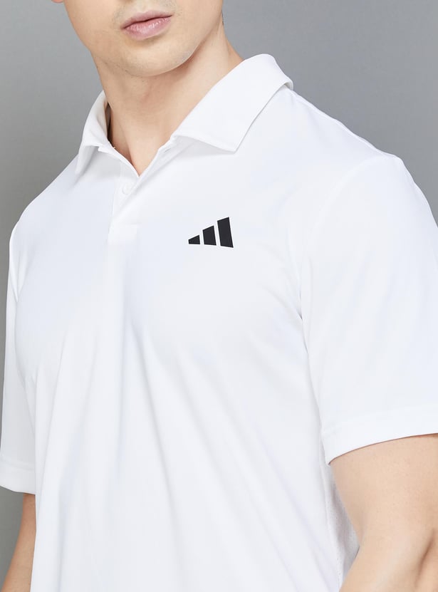 ADIDAS Men Solid Polo T-shirt