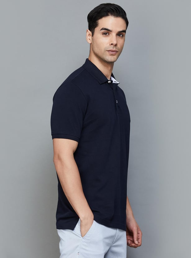 VH SPORTS Men Solid Regular Fit Polo T-shirt