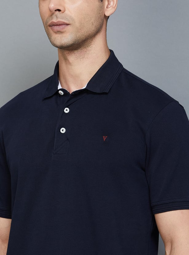 VH SPORTS Men Solid Regular Fit Polo T-shirt