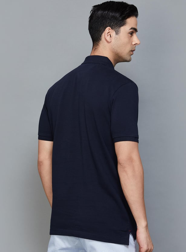 VH SPORTS Men Solid Regular Fit Polo T-shirt