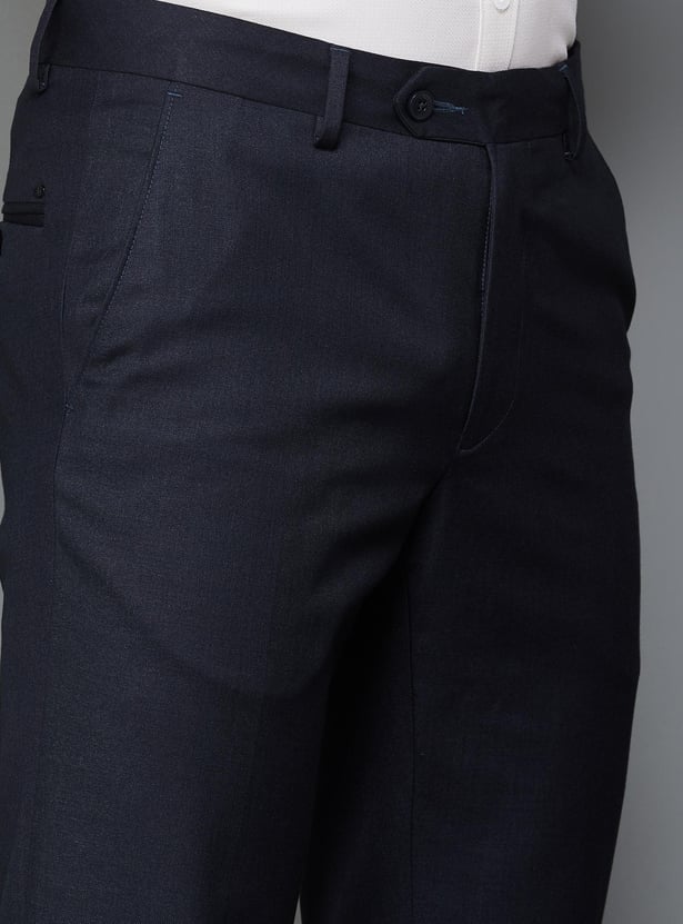 VAN HEUSEN Men Slim Fit Formal Trousers