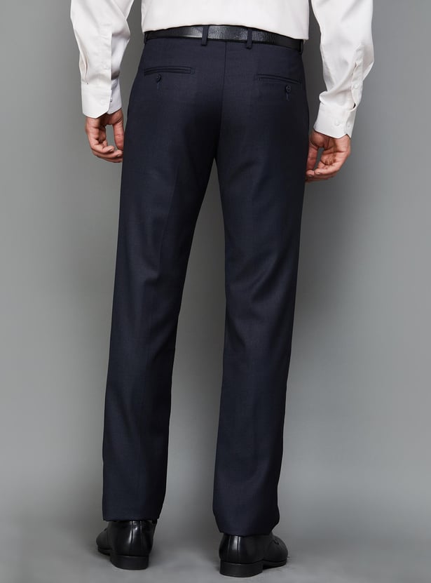 VAN HEUSEN Men Slim Fit Formal Trousers