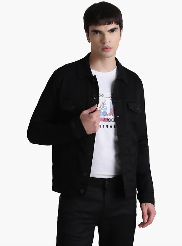 JACK & JONES Men Solid Denim Jacket