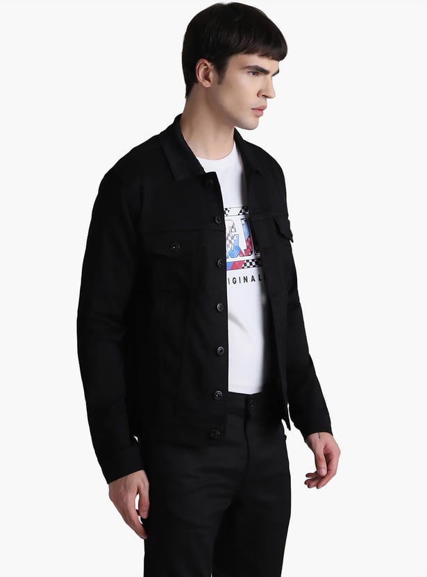 JACK & JONES Men Solid Denim Jacket