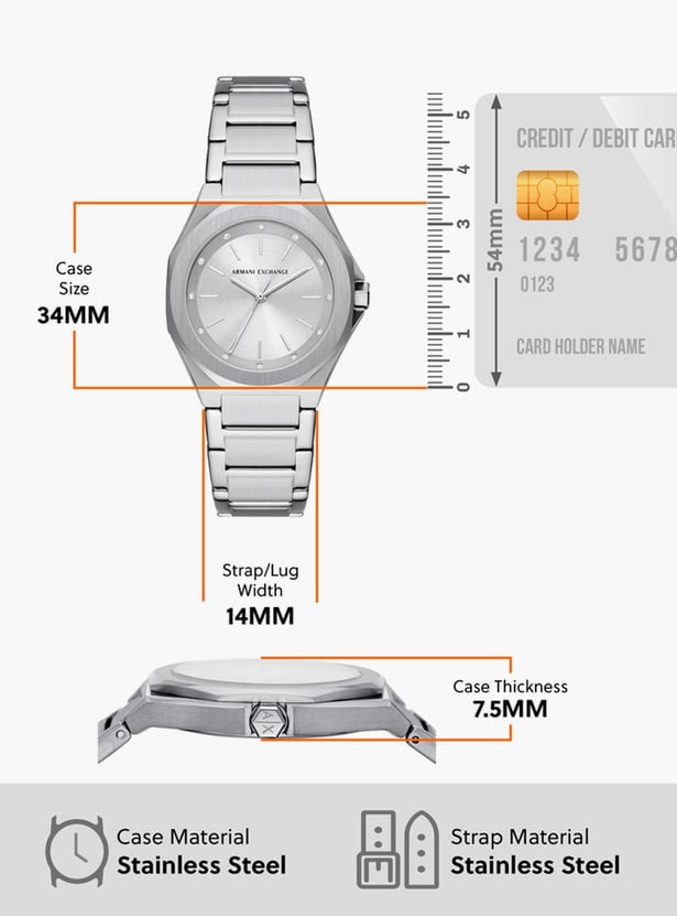 ARMANI EXCHANGE Women Analog Watch with Metal Strap - AX4606
