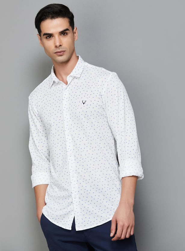 ALLEN SOLLY Men Printed Slim Fit Casual Shirt