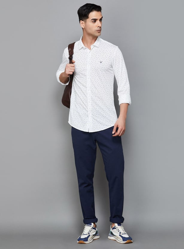 ALLEN SOLLY Men Printed Slim Fit Casual Shirt