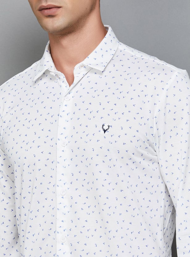 ALLEN SOLLY Men Printed Slim Fit Casual Shirt