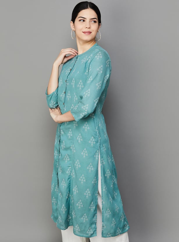 MELANGE Women Floral Printed A-Line Kurta