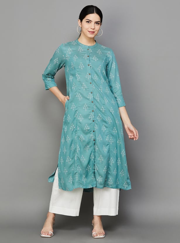 MELANGE Women Floral Printed A-Line Kurta