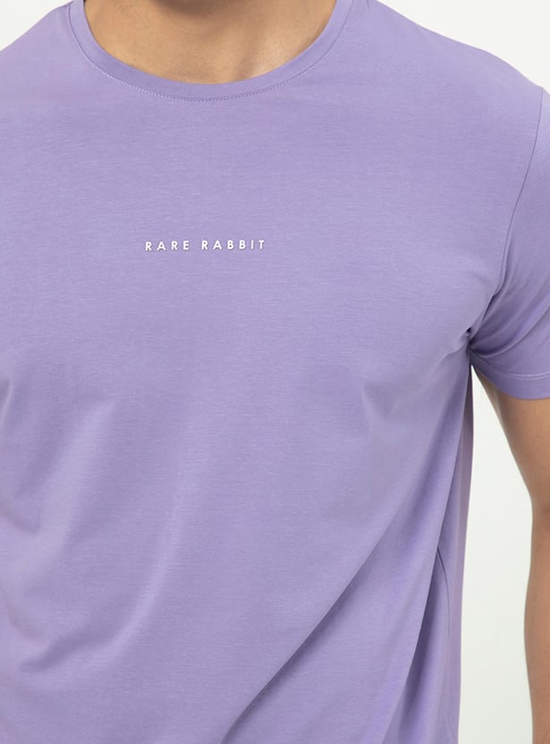 Rare Rabbit Solid Purple T Shirt Rare Rabbit Men's Trent Purple